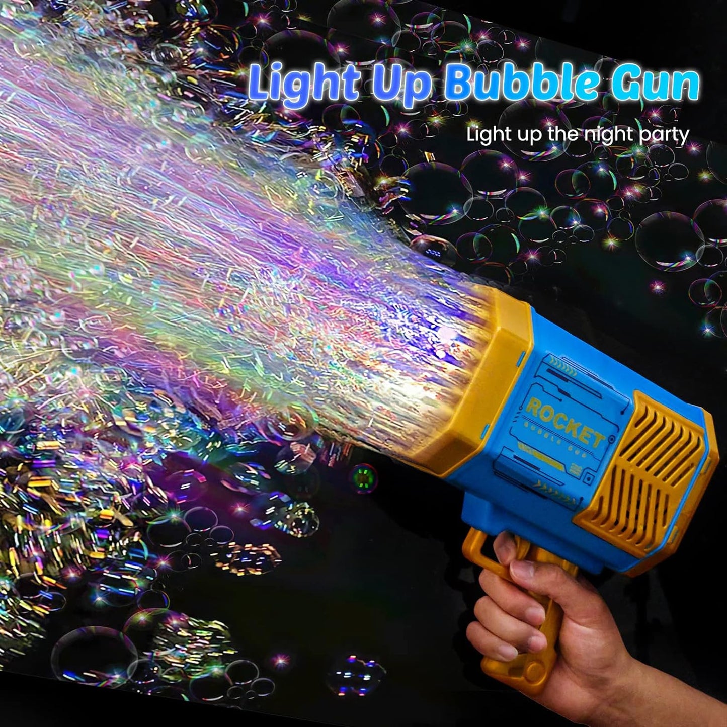 69 Holes Big Rechargeable Powerful Machine Bubble Gun Toys For Kids Adults Bubble Makers Big Rocket Boom Bubble Blower Best Gifts
